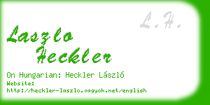 laszlo heckler business card